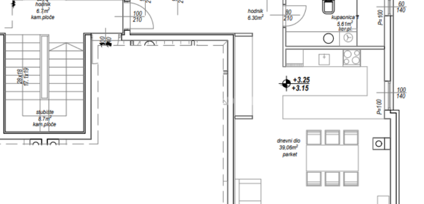 PRIVLAKA – NOVOGRADNJA, 100 m OD MORA, 3 SP. SOBE, 2 KUPAONICE, BALKON