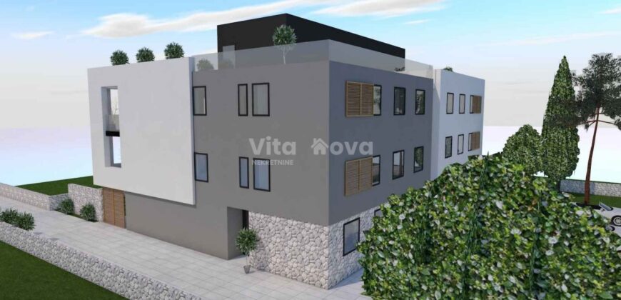 PRIVLAKA, 2-SOBAN, NOVOGRADNJA, VRT, 150 m OD MORA, PRILIKA!