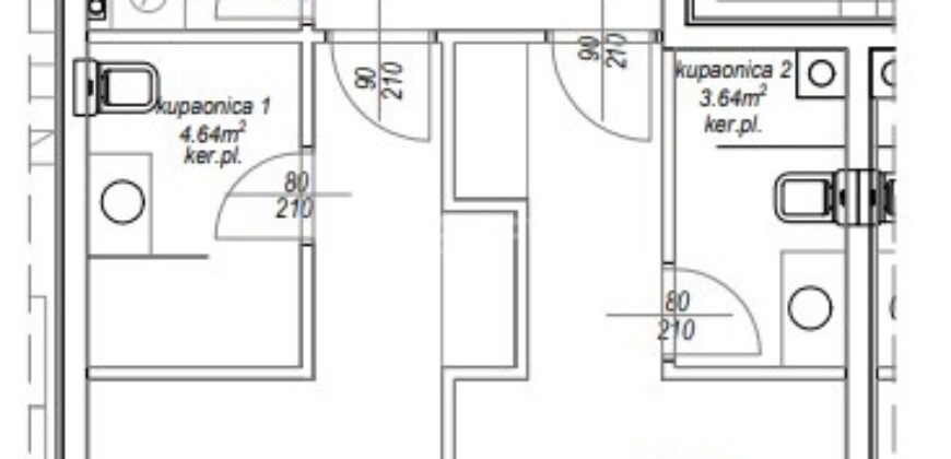 PRIVLAKA, PENTHOUSE U NOVOGRADNJI, KROVNA TERASA, 100 m OD MORA!